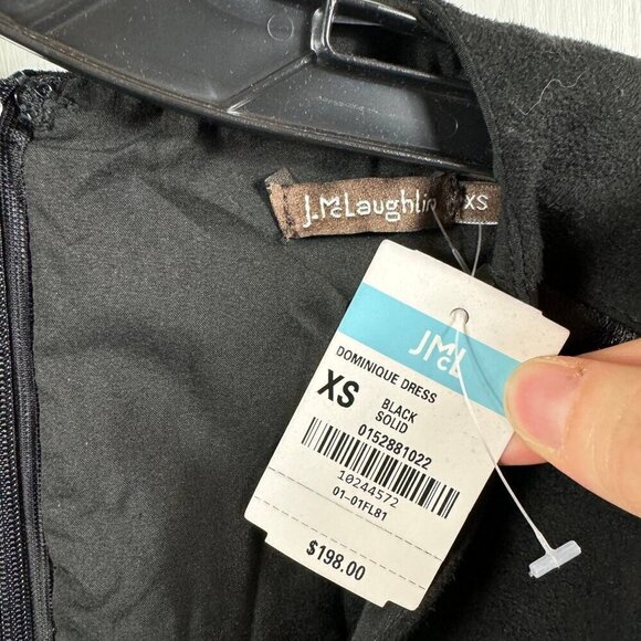 J. Mclaughlin Dominique Faux Suede Leather Dress - Black XS - Picture 8 of 9